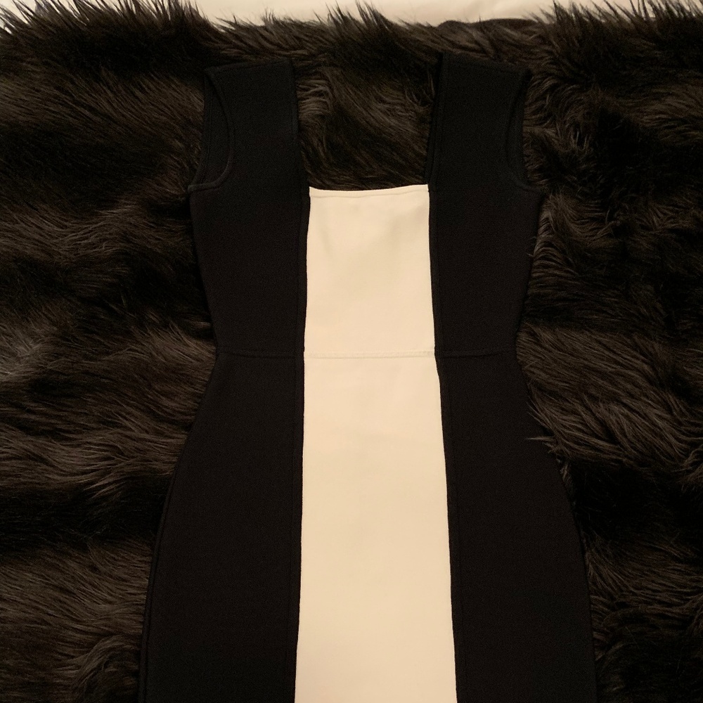 BCBGMAXAZRIA Black and White BodyCon Dress